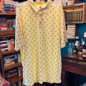 Yellow Patterned Polo XXL